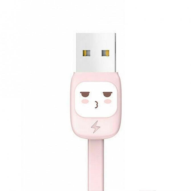 Кабель Usams U6 US-SJ229 Candy Color Data Type-C - USB 1.2m Рожевий (SJ229USB04)-1