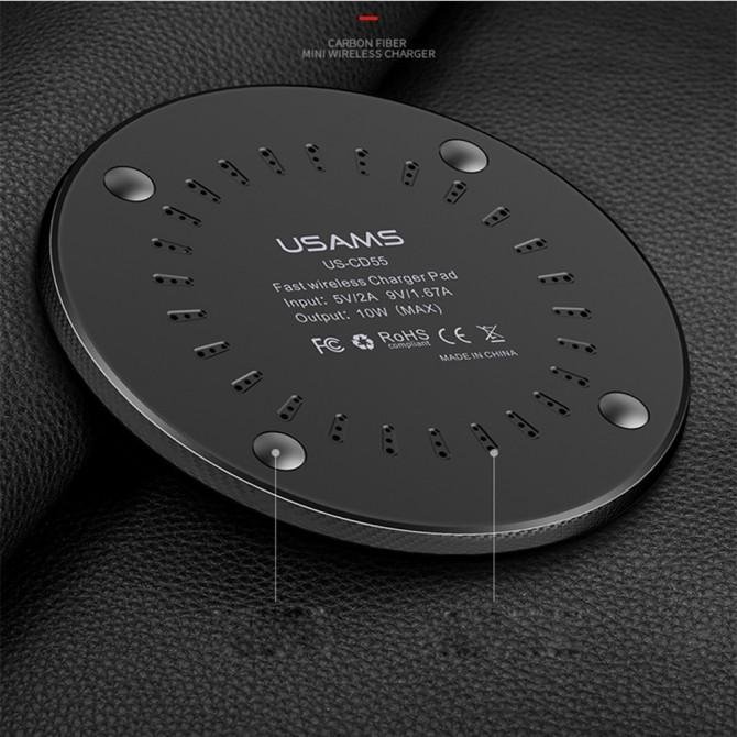 Бездротовий зарядний пристрій USAMS US-CD55 Чорний (CD55TWC01)-1