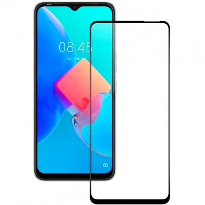 Защитное стекло для TECNO Spark 8C Full Glue (0.25 мм, 2.5D, черное) ЛЮКС