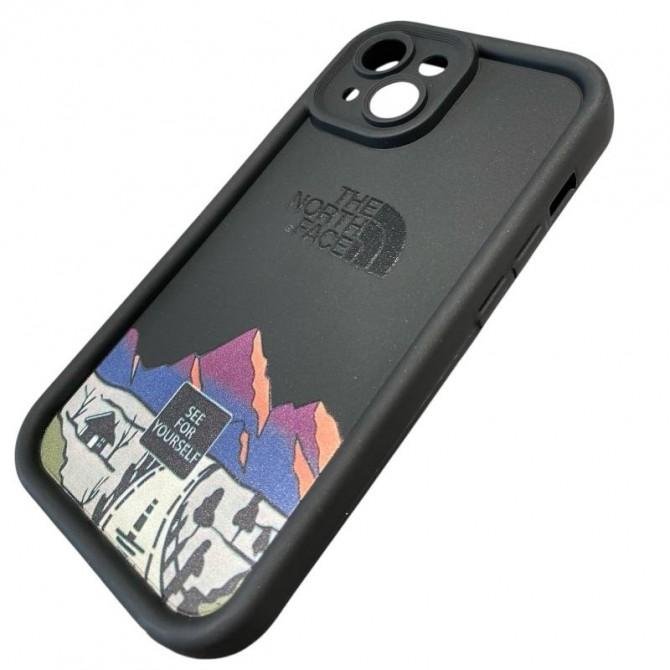 Накладка Graffiti North Face для iPhone 15 Plus Black-2