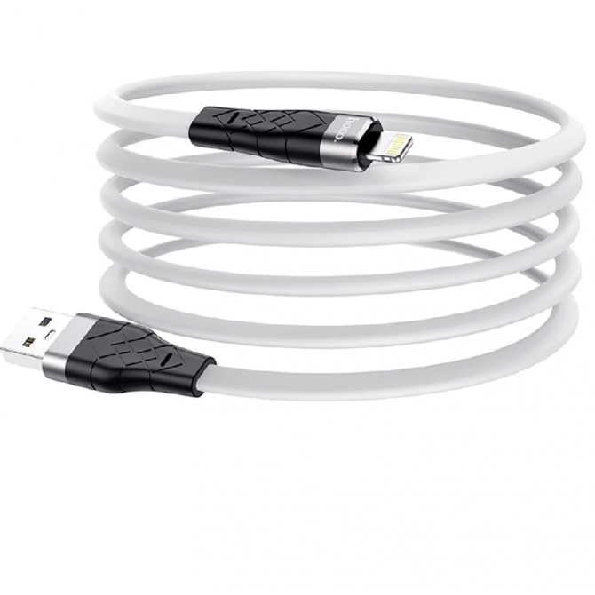 Кабель USB Hoco X53 Ange Lightning White 1m-2
