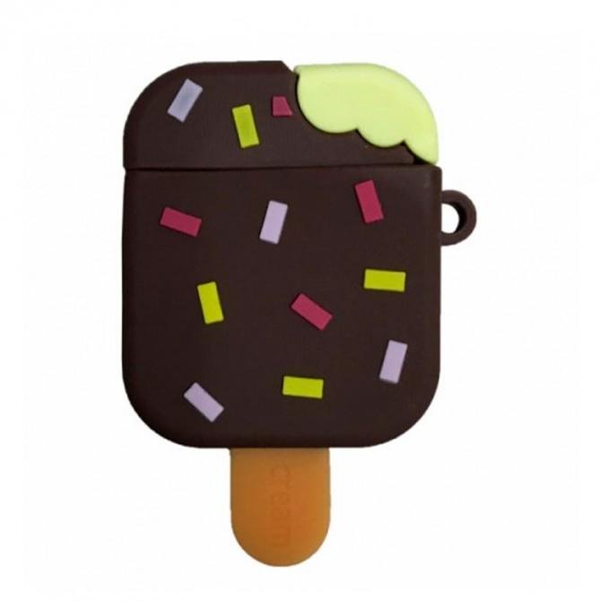 Чохол U-Like Silicone Case For Airpods BIG HERO Ice Cream Brown