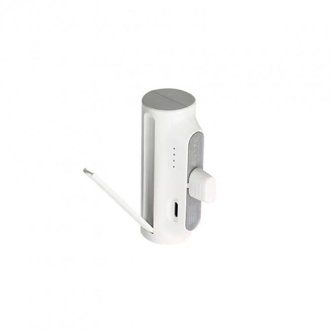 Повербанк WALKER WB-950 5000mAh 2.1A Lightning-IN/ Lightning-OUT White-1