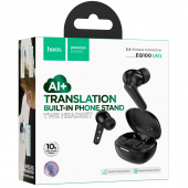Наушники Bluetooth Headset Hoco EQ100 Intelligent AI (App) Black