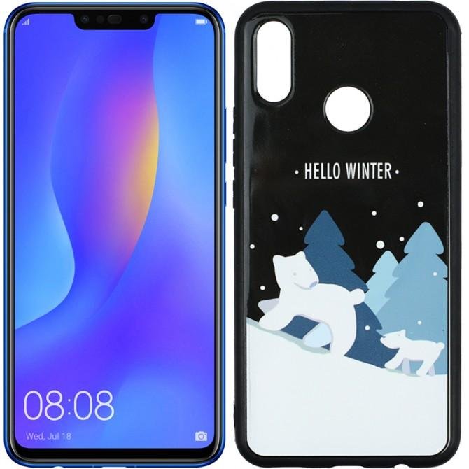 Чехол Silicone Christmas Case для Huawei P Smart Plus/Nova 3i Bear