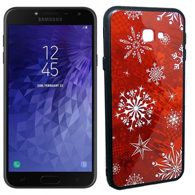 Чехол Silicone Christmas Case для Samsung J415 (J4 Plus) Snowflake