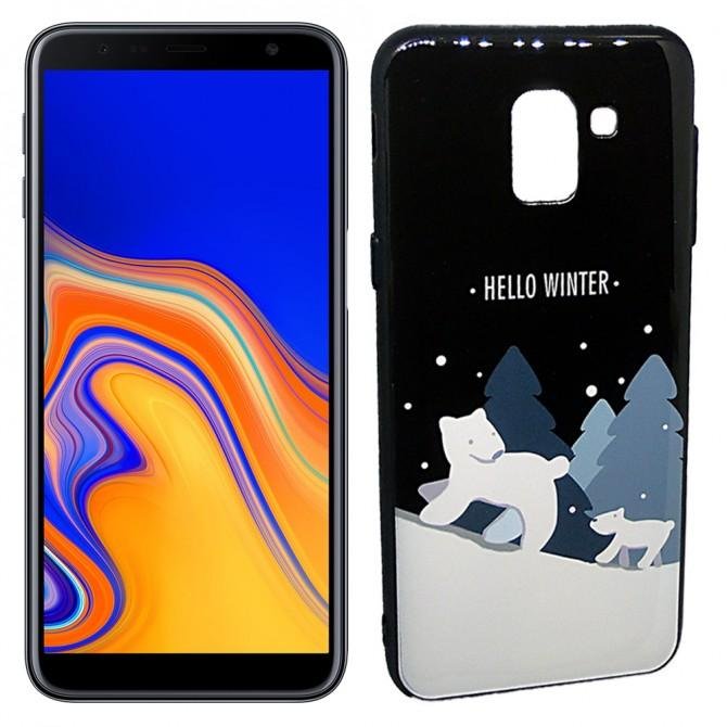 Чохол Silicone Christmas Case для Samsung J610 (J6 Plus) Bear