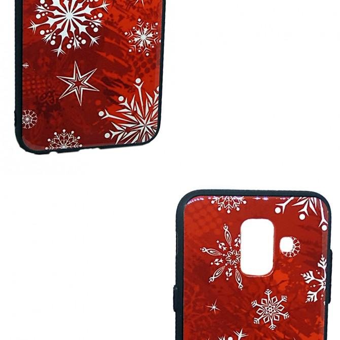 Чехол Silicone Christmas Case для Samsung J610 (J6 Plus) Snowflake-3
