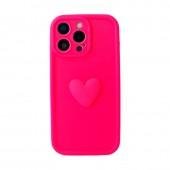 Чехол 3D Heart series for iPhone 15 Pro Red
