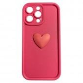 Чехол 3D Heart series for iPhone 15 Pro Red