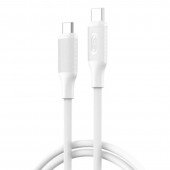 Кабель XO NBQ265B PD Type-C to Type-C  Minimalist 60W 1m White Кабель XO NBQ265B PD Type-C to Type-C  Minimalist 60W 1m White