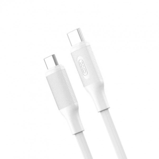 Кабель XO NBQ265B PD Type-C to Type-C Minimalist 60W 1m White-1