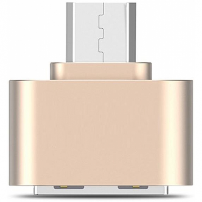 Адаптер OTG MicroUSB Золотий-1