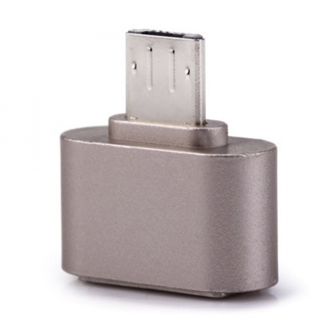 Адаптер OTG MicroUSB Золотий-2