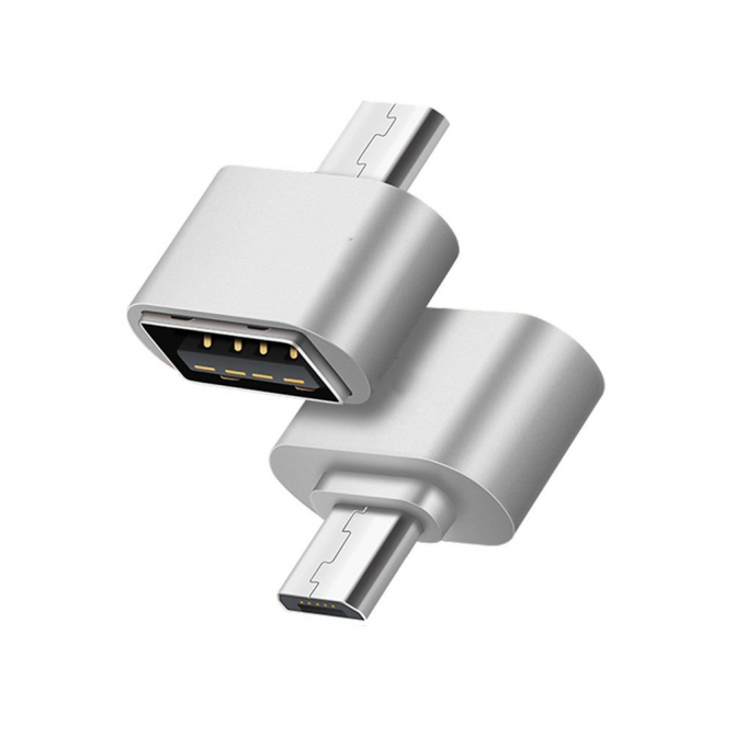 Адаптер OTG MicroUSB Silver-1