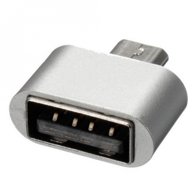 Адаптер OTG MicroUSB Silver-2