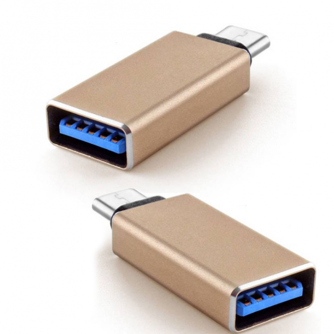 Адаптер OTG Type-C Gold-1