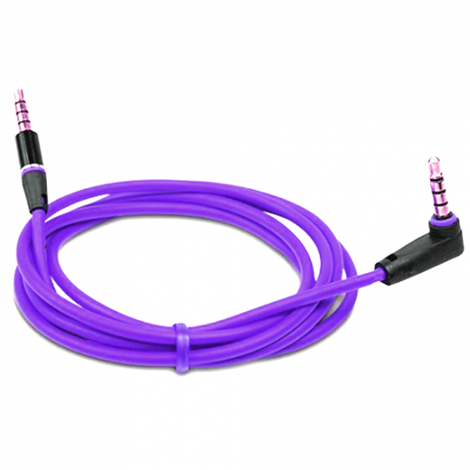 Кабель AUDIO AUX Боковий Фіолетовий
