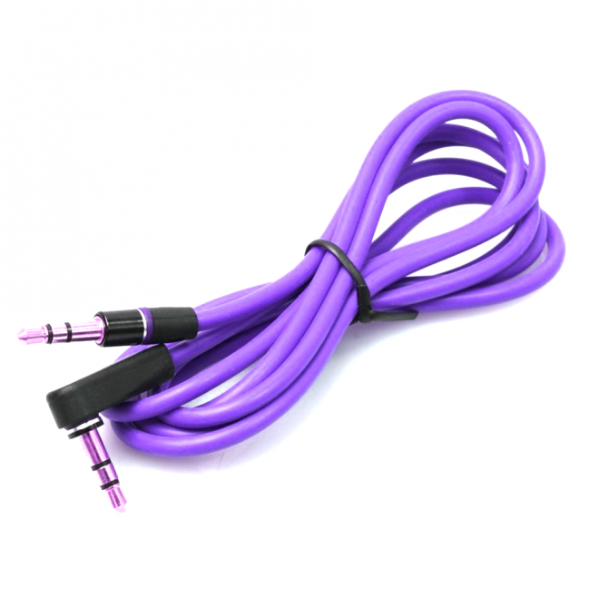 Кабель AUDIO AUX Боковий Фіолетовий-2