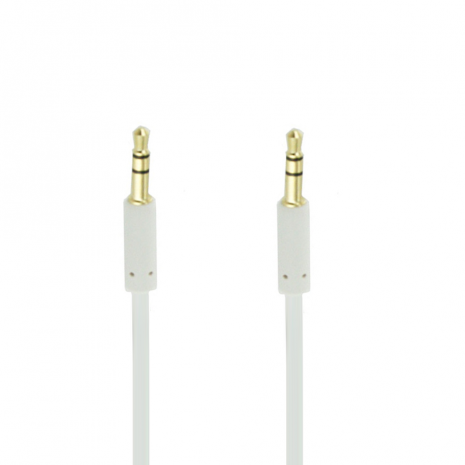 Кабель AUDIO AUX Білий (Прямий)