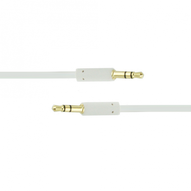 Кабель AUDIO AUX Білий (Прямий)-1