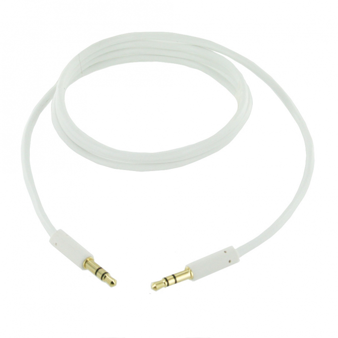 Кабель AUDIO AUX Білий (Прямий)-2