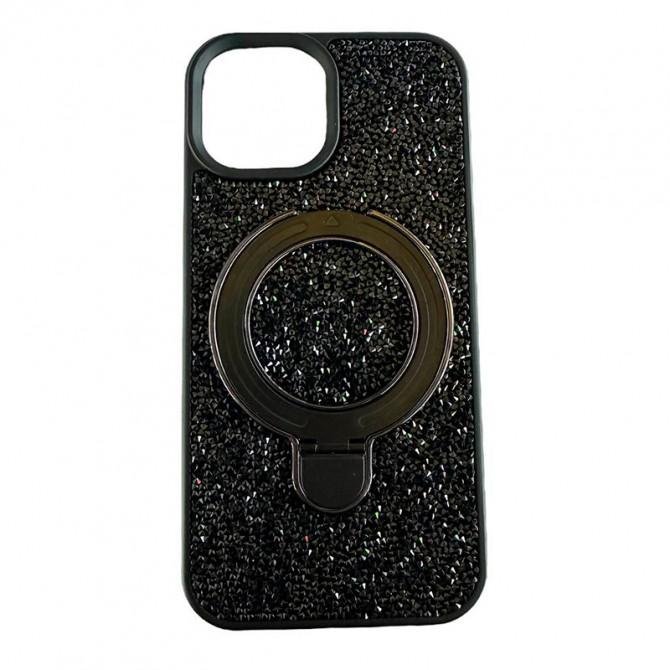 Чtхол-накладка Diamond with stand back для iPhone 14 Black