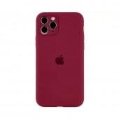 Оригинальный силиконовый чехол для iPhone 12 Pro Max Бордовый FULL (with camera protection)