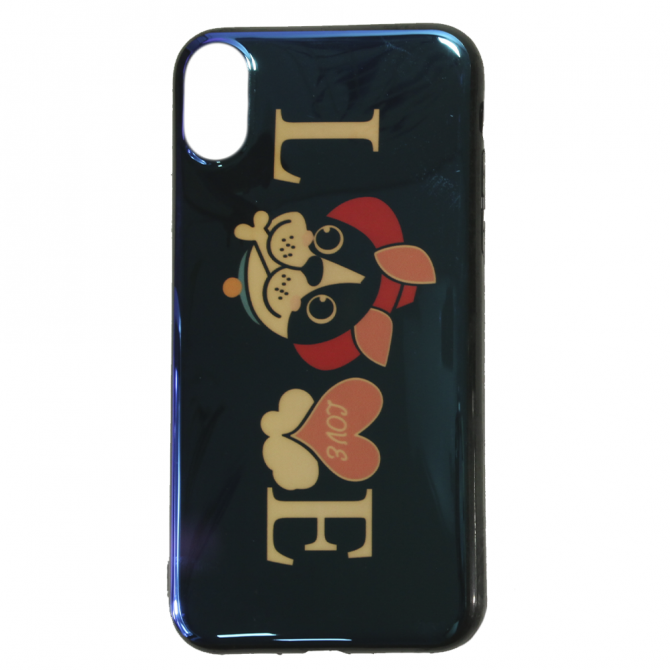 Чехол U-Like Picture series для iPhone X Love Black-1