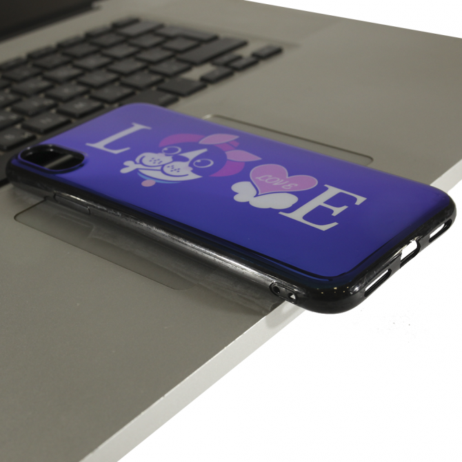 Чехол U-Like Picture series для iPhone X Love Black-2