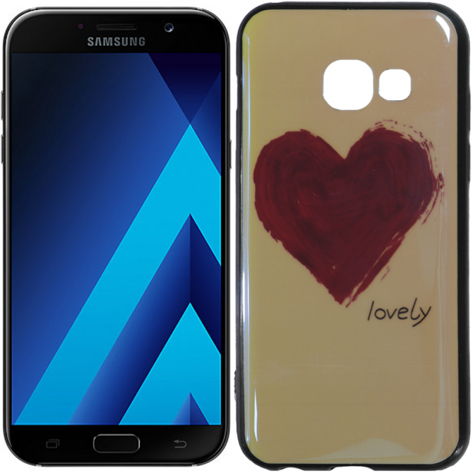 Чехол U-Like Picture series для Samsung A320 (A3 2017) Heart Blue