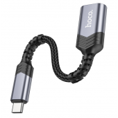 Адаптер OTG Hoco UA24 Type-C male to USB 3.0 Metal Grey Адаптер OTG Hoco UA24 Type-C male to USB 3.0 Metal Grey
