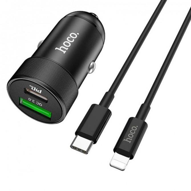 Автомобильное зарядное устройство Hoco Z32B Black-1