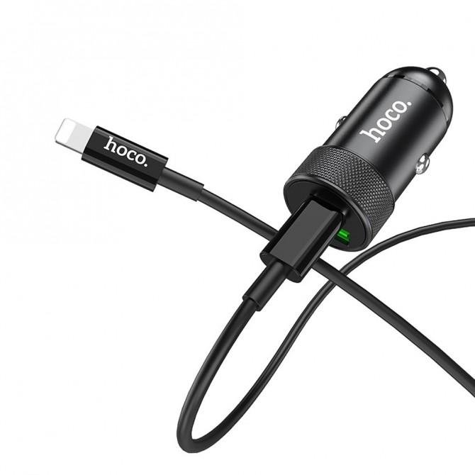 Автомобильное зарядное устройство Hoco Z32B Black-2