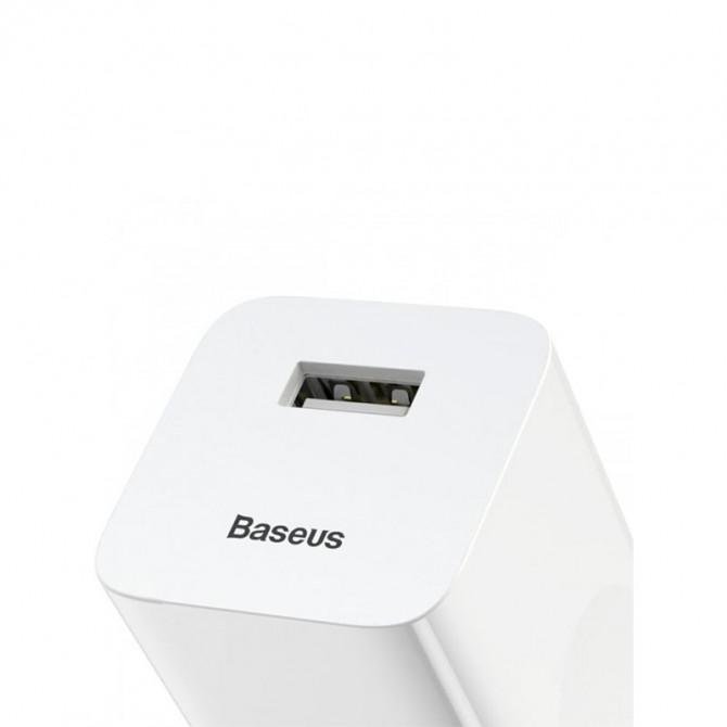 Мережевий зарядний пристрій 1USB Baseus Home Charge QC3.0 12V/2A White-1
