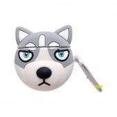 Чехол U-Like Silicone Case For Airpods Cartoon Grey Husky