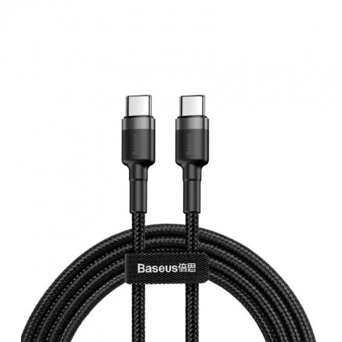 Кабель Baseus Cafule Type-C/Type-C 60W (CATKLF-HG1) Black 2m