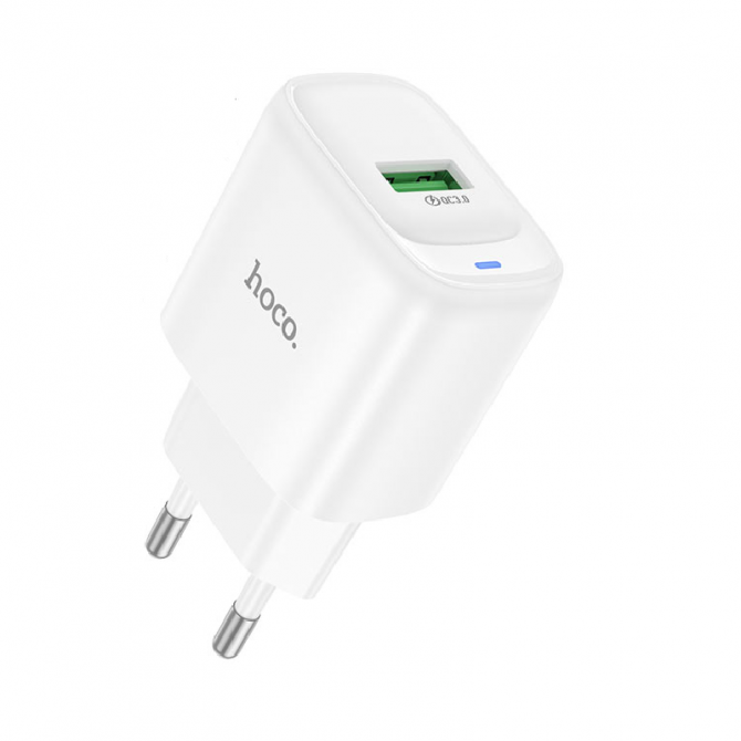 Сетевое зарядное устройство 1USB Hoco C140A Smart QC3.0 White