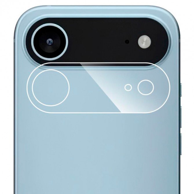 Захисне скло на камеру Full Block (тех.пак) для Apple iPhone 17 Air (6.5") Прозорий-1