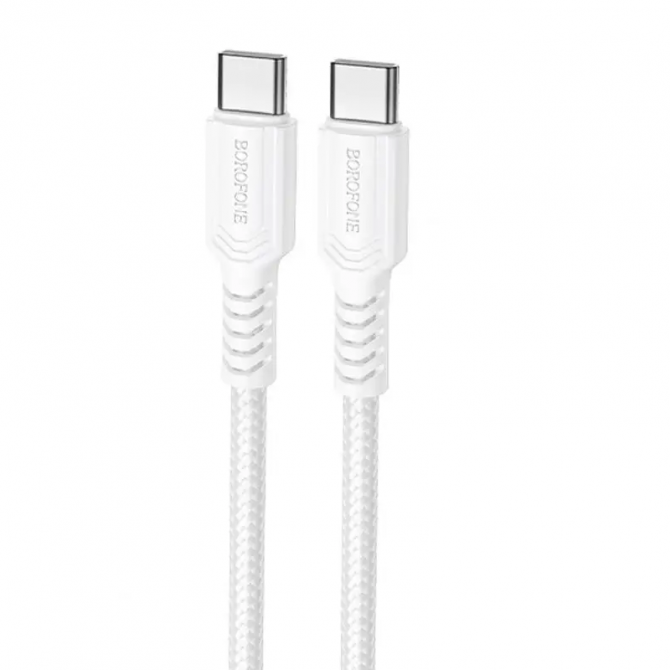 Кабель Borofone BX116 Certain Type-C to Type-C 60W 1m White
