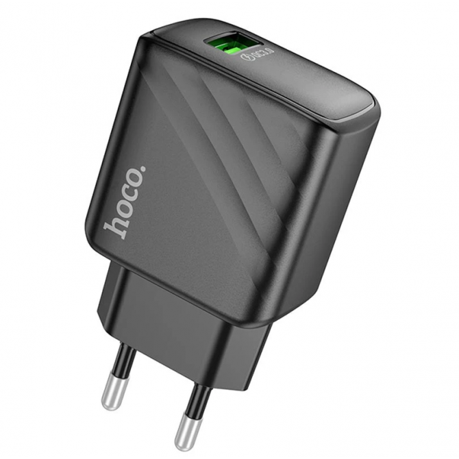Сетевое зарядное устройство 1USB Hoco CS21A Rich QC3.0 Black