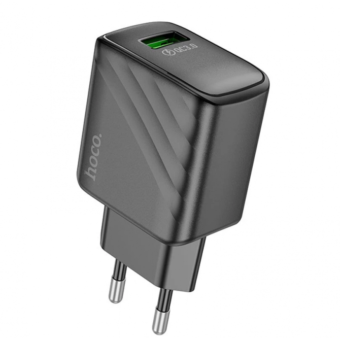 Сетевое зарядное устройство 1USB Hoco CS21A Rich QC3.0 Black-2