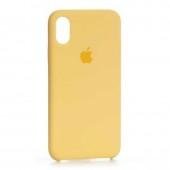 Оригинальный силиконовый чехол для iPhone Xs Max Светло Желтый