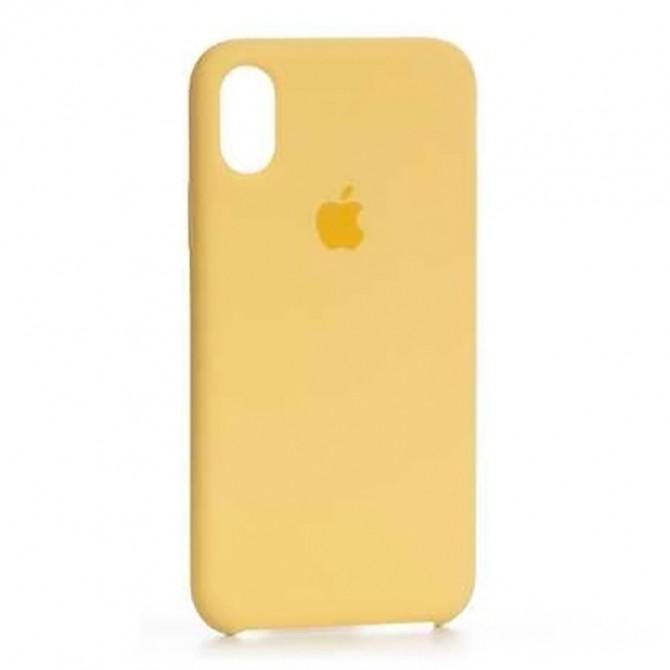 Оригинальный силиконовый чехол для iPhone Xs Max Светло Желтый