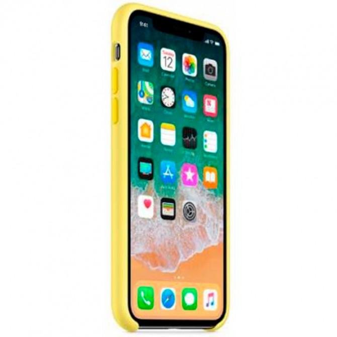 Оригинальный силиконовый чехол для iPhone Xs Max Светло Желтый-2