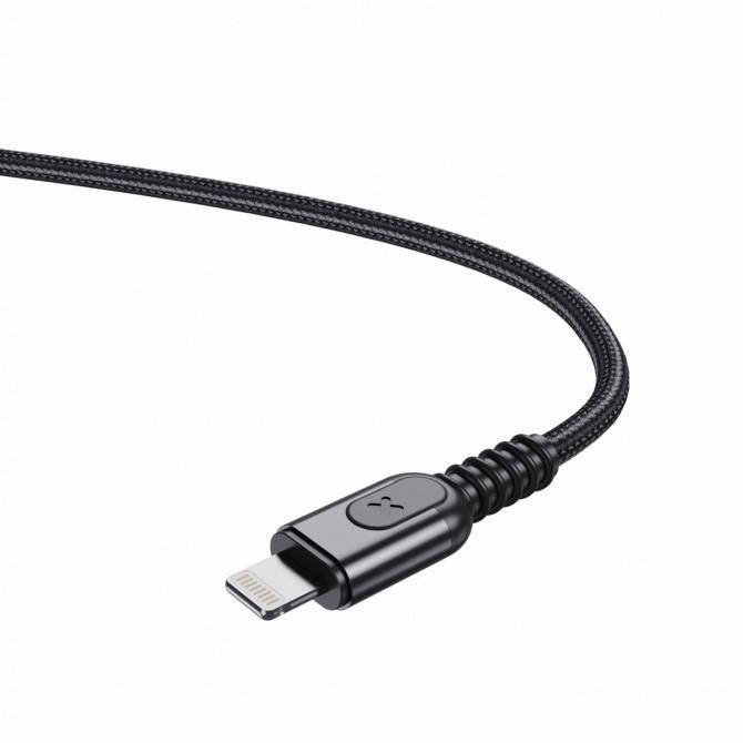 Кабель Jellico A2 Lightning 1m 3A Black-1