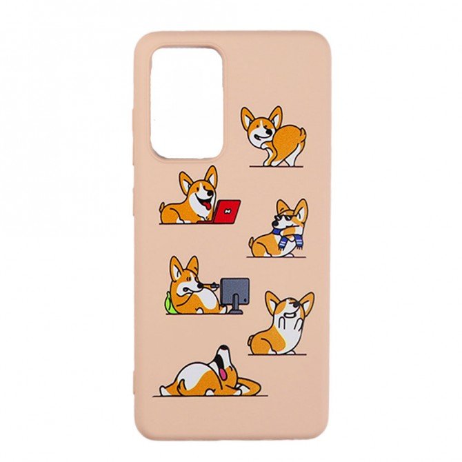 Чохол Funny Animals series для Samsung A725 Galaxy A72 Pink Sand Corgi-1