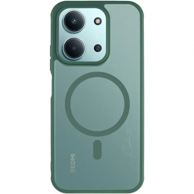 Чохол TPU+PC Lyon Frosted series with Magsafe Xiaomi Redmi 15С 4G/5G Green