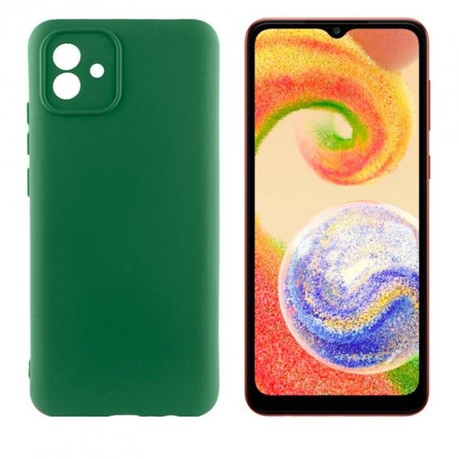 Чехол Original Soft Case Samsung A045 Galaxy A04 Темно Зеленый FULL-1