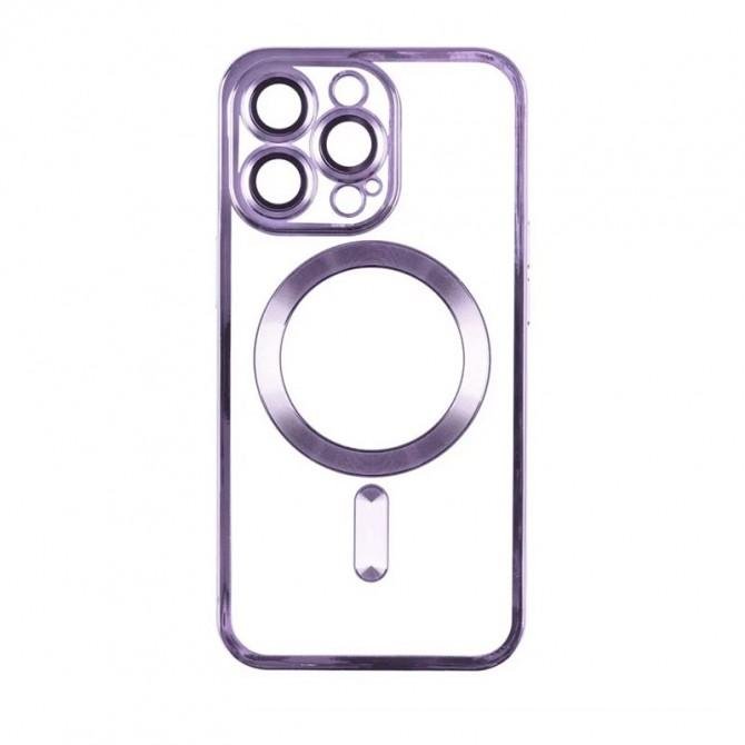 Чехол TPU Metallic Full Camera with Magsafe для iPhone 12 Pro Purple